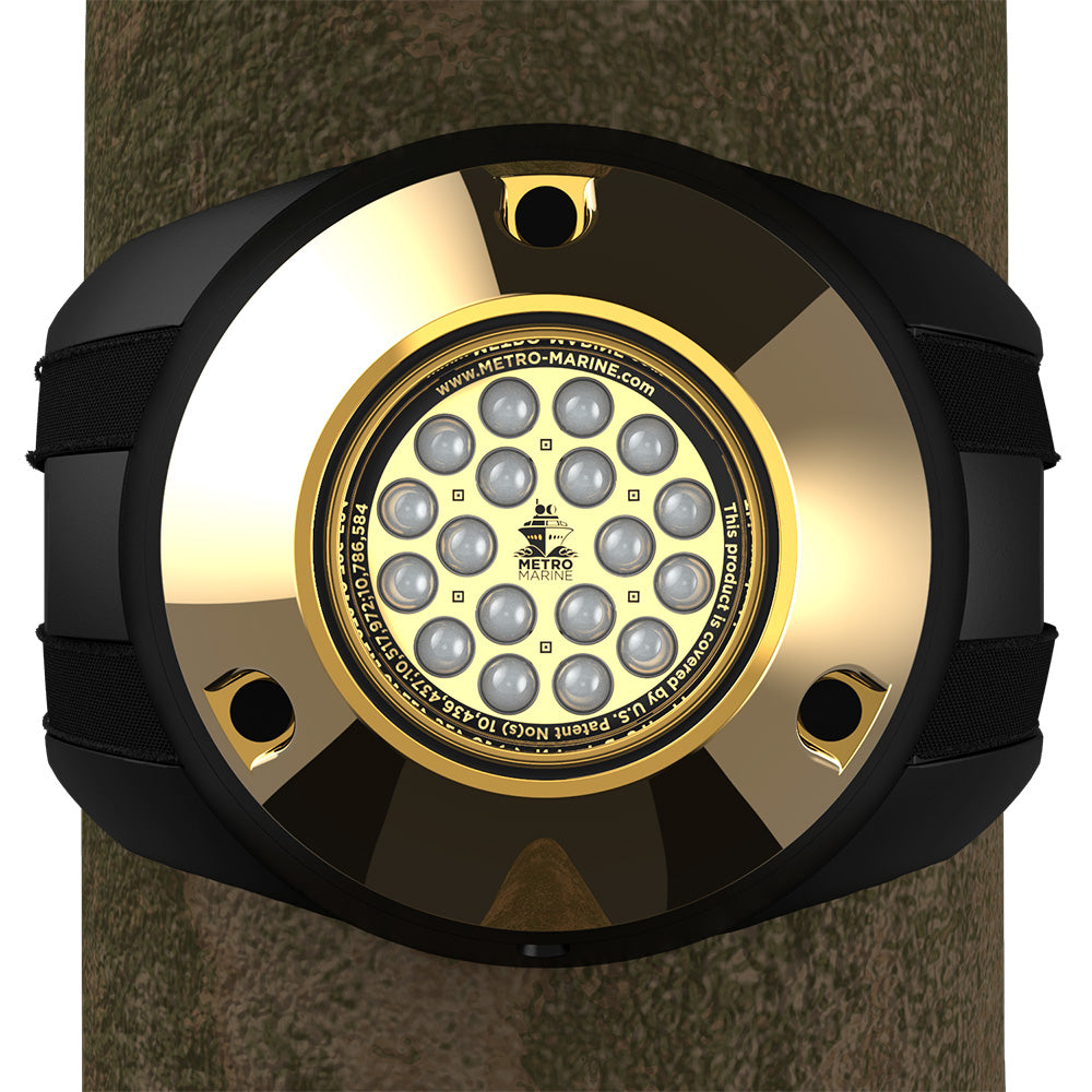 Metro Marine HighOutput Piling Mount Underwater Light wIntelligent Monochromatic LEDs  Aqua 45 Beam FPMR1A345