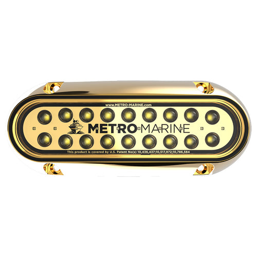 Metro Marine HighOutput Elongated Underwater Light wIntelligent Monochromatic LEDs  White 45 Beam FBME1HW345