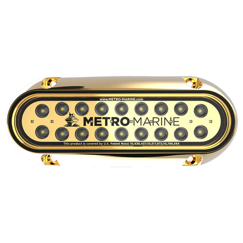 Metro Marine HighOutput Elongated Underwater Light wIntelligent Monochromatic LEDs  White 90 Beam FBME1HW390