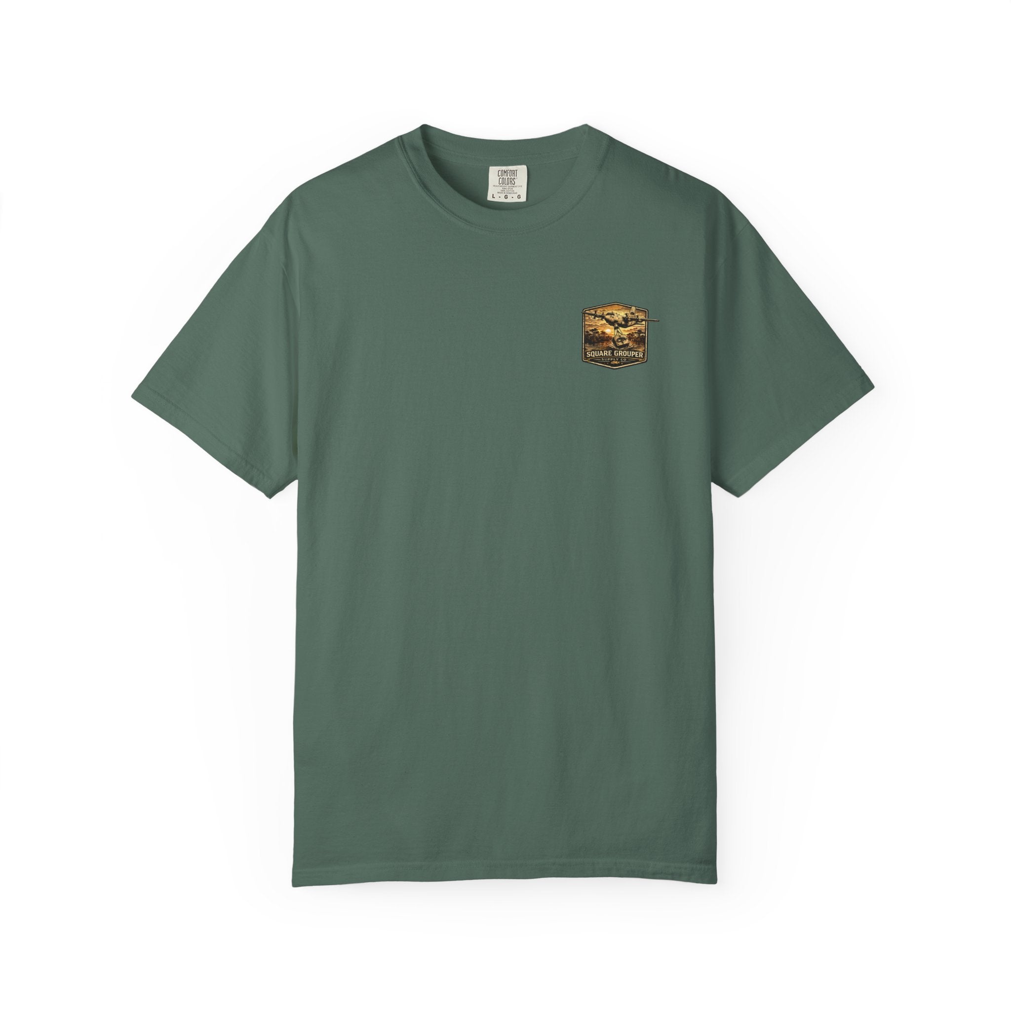 Square Grouper Military Plane T-Shirt — Vintage Aircraft Graphic Tee