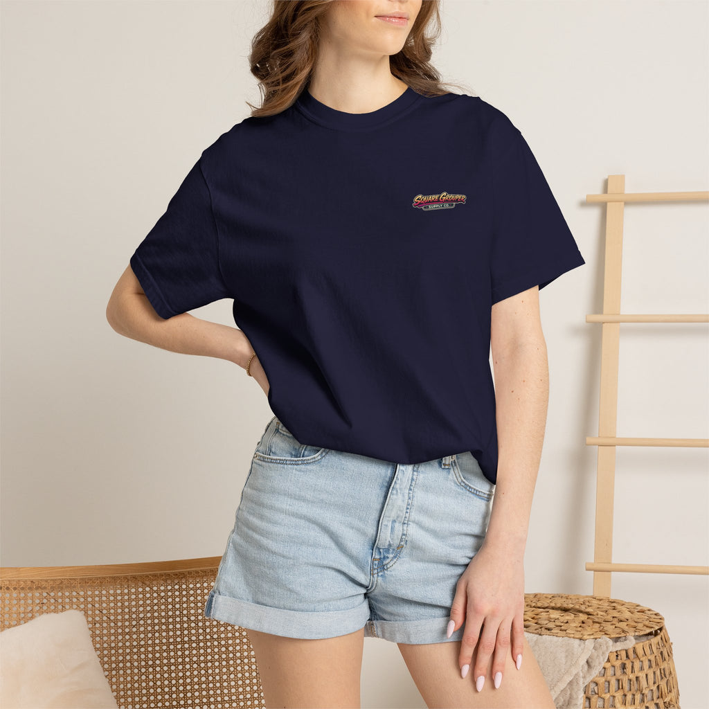 Square Grouper Sunset T-Shirt — Retro Palm Beach Vintage Tee