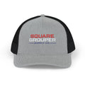 Square Grouper Trucker Cap — Retro Fishing Logo Snapback