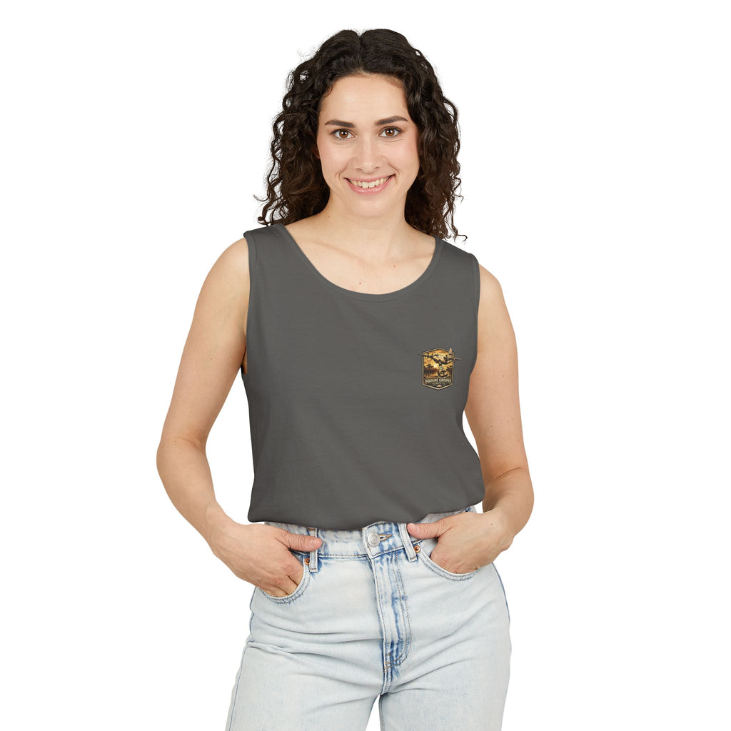 Vintage Military Plane Tank Top — "Square Grouper" Airplane Graphic