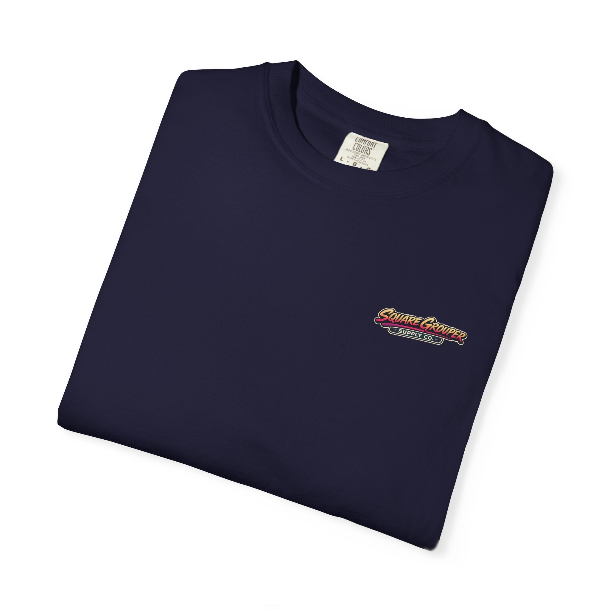 Square Grouper Sunset T-Shirt — Retro Palm Beach Vintage Tee