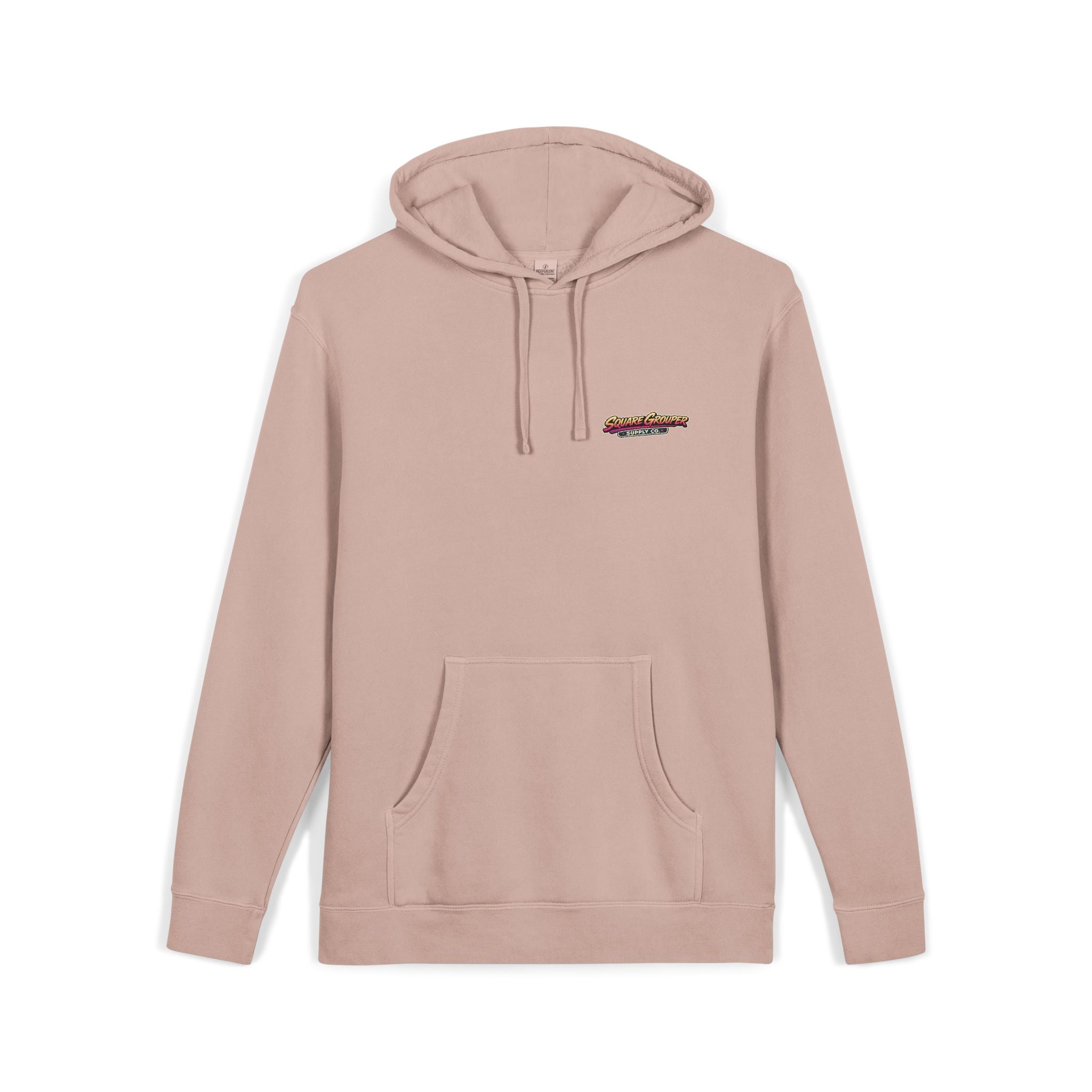 Miami Vice Square Grouper Supply co. Hoodie— Vintage Beach Pigment-Dyed Pullover