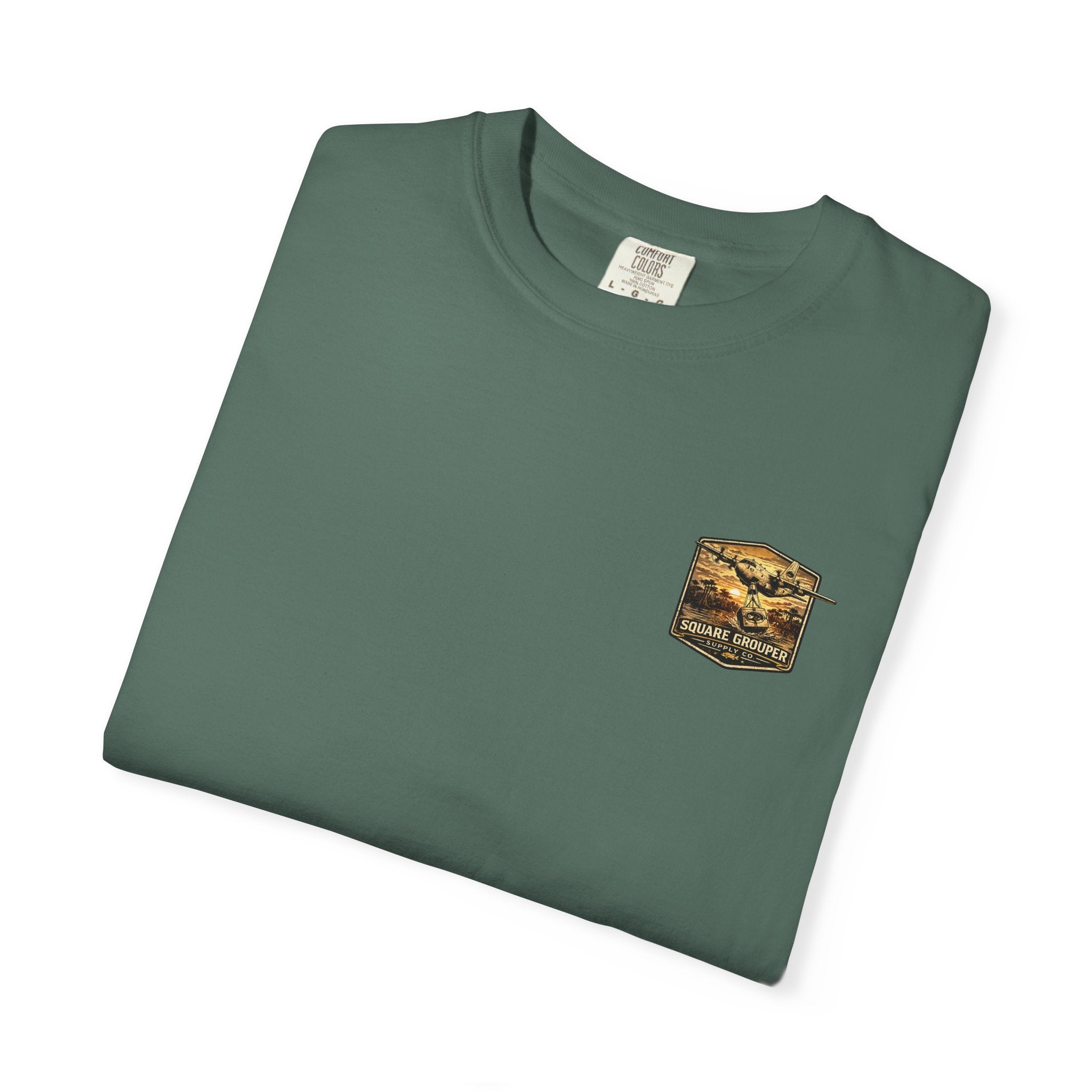 Square Grouper Military Plane T-Shirt — Vintage Aircraft Graphic Tee