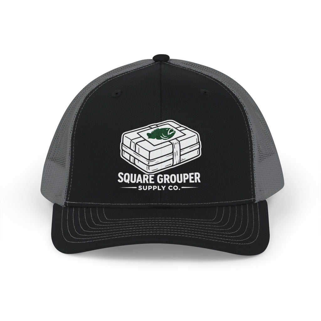 Trucker Cap - Square Grouper Supply Co. Fishing Logo Snapback