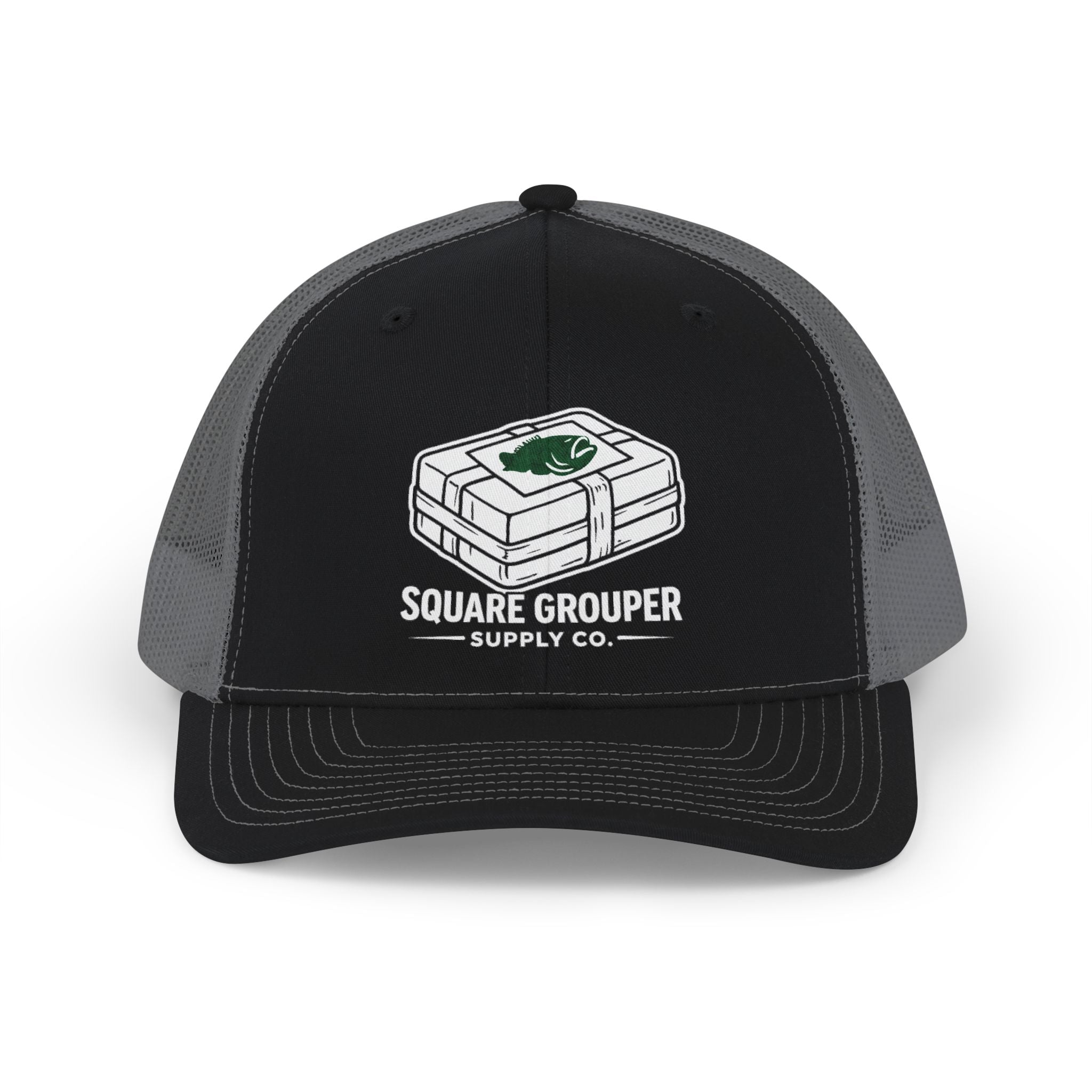 Trucker Cap - Square Grouper Supply Co. Fishing Logo Snapback