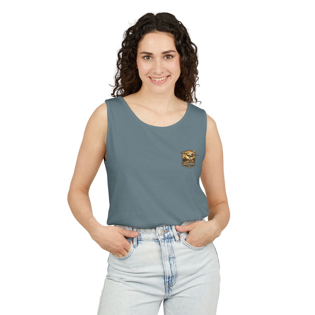 Vintage Military Plane Tank Top — "Square Grouper" Airplane Graphic