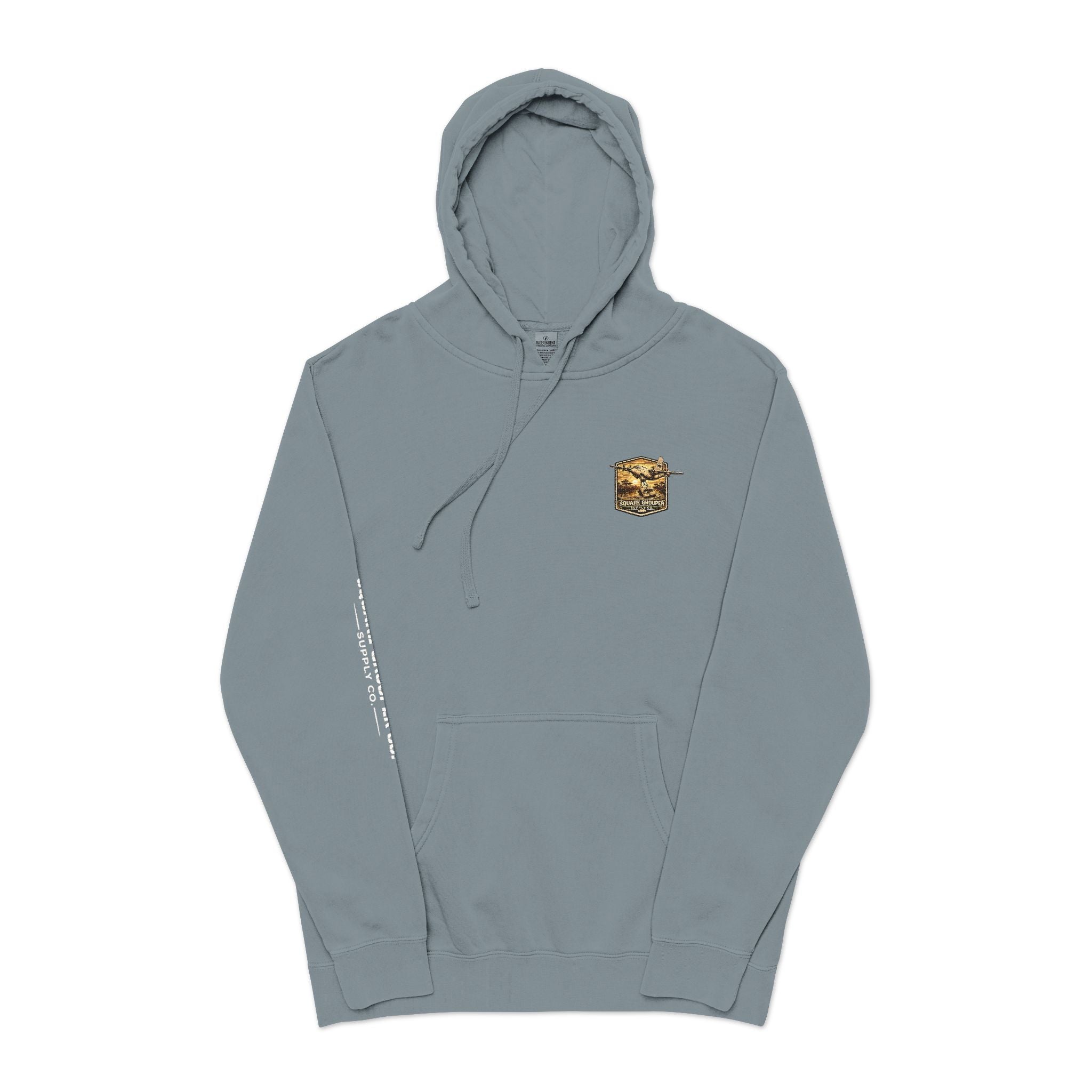 Vintage Military Plane Hoodie — “Square Grouper” Pigment-Dyed Pullover