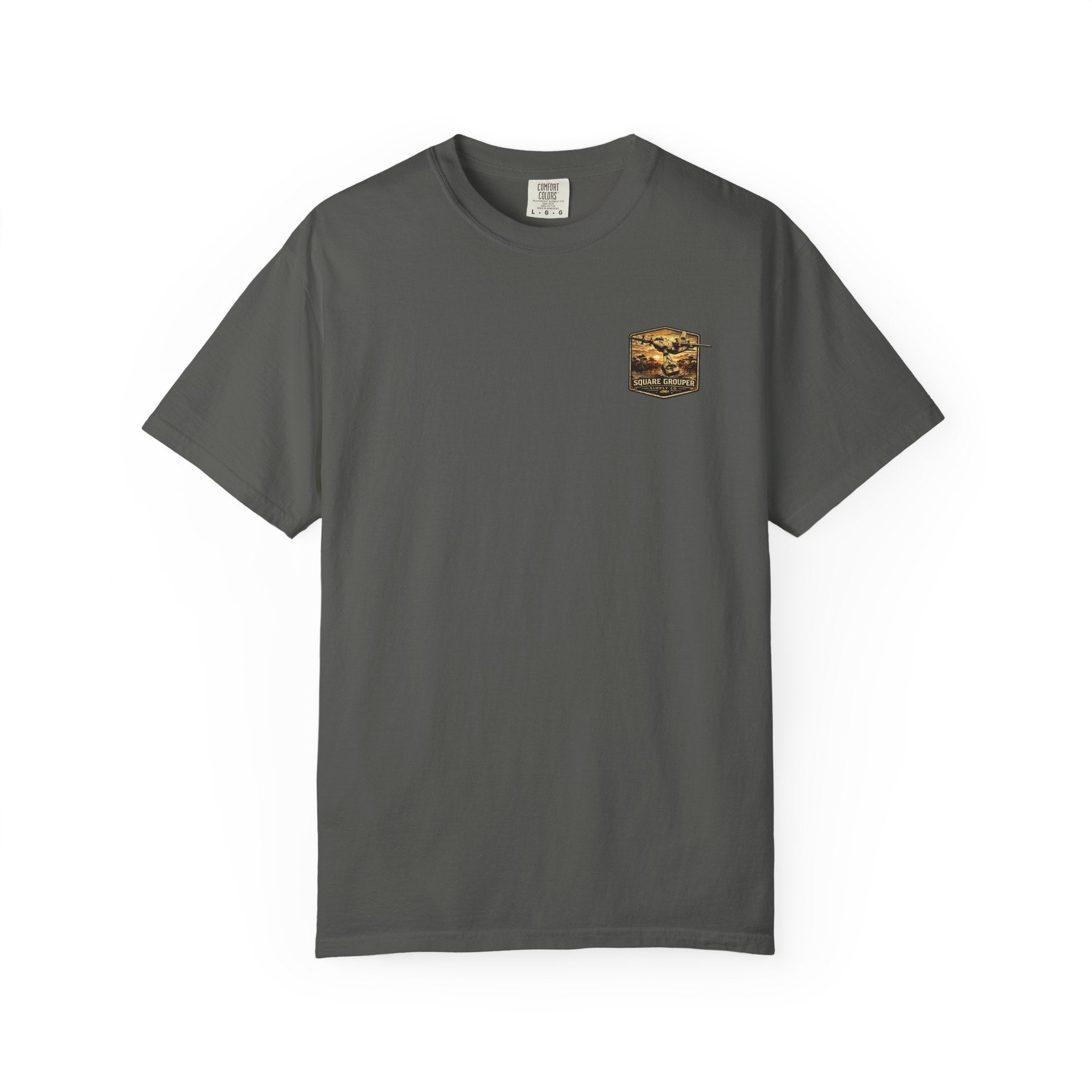 Square Grouper Military Plane T-Shirt — Vintage Aircraft Graphic Tee