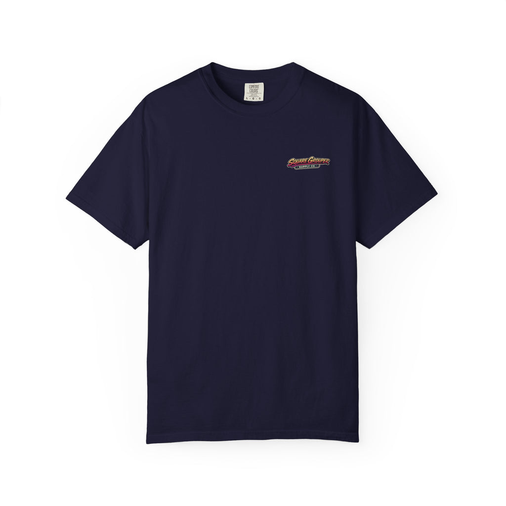 Square Grouper Sunset T-Shirt — Retro Palm Beach Vintage Tee