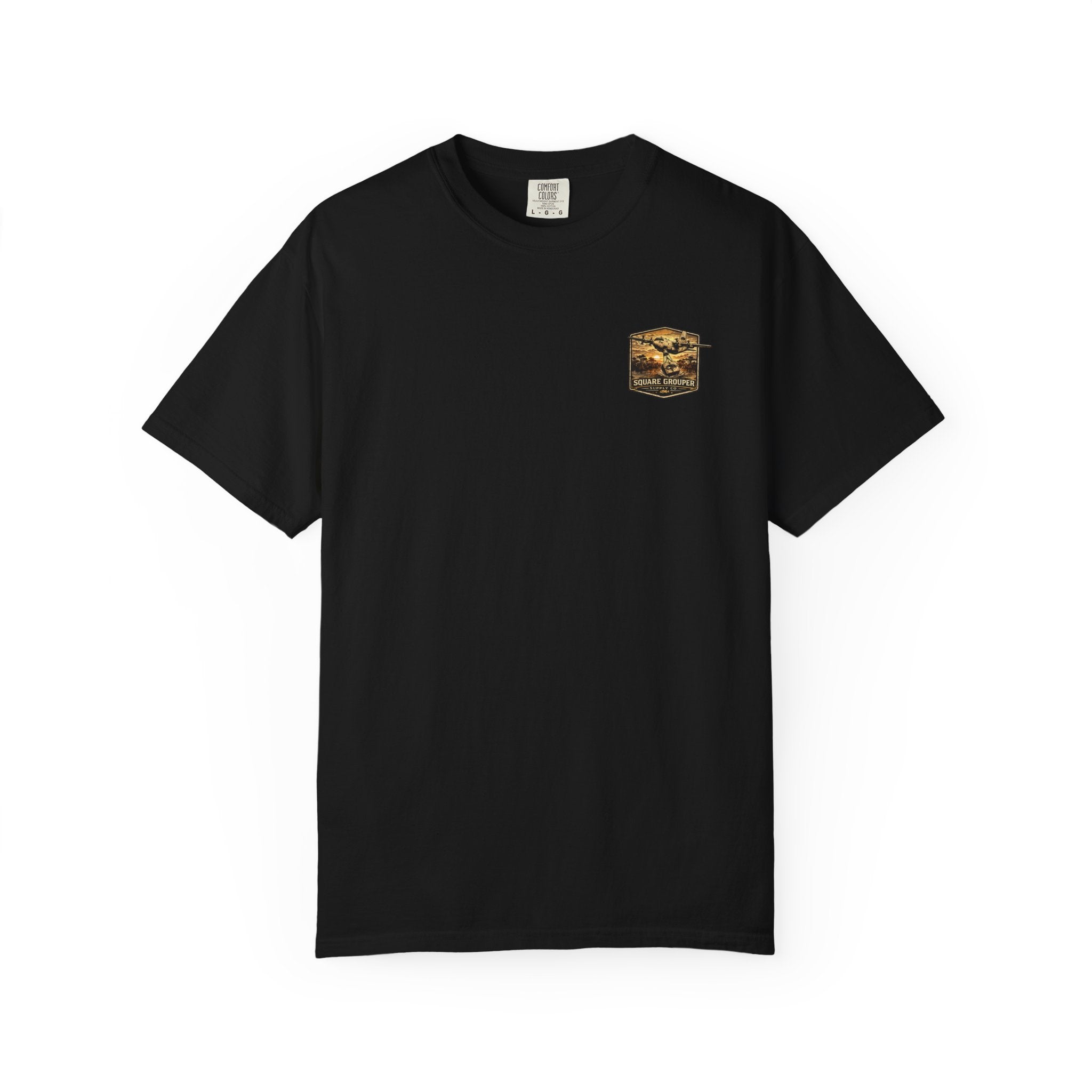 Square Grouper Military Plane T-Shirt — Vintage Aircraft Graphic Tee