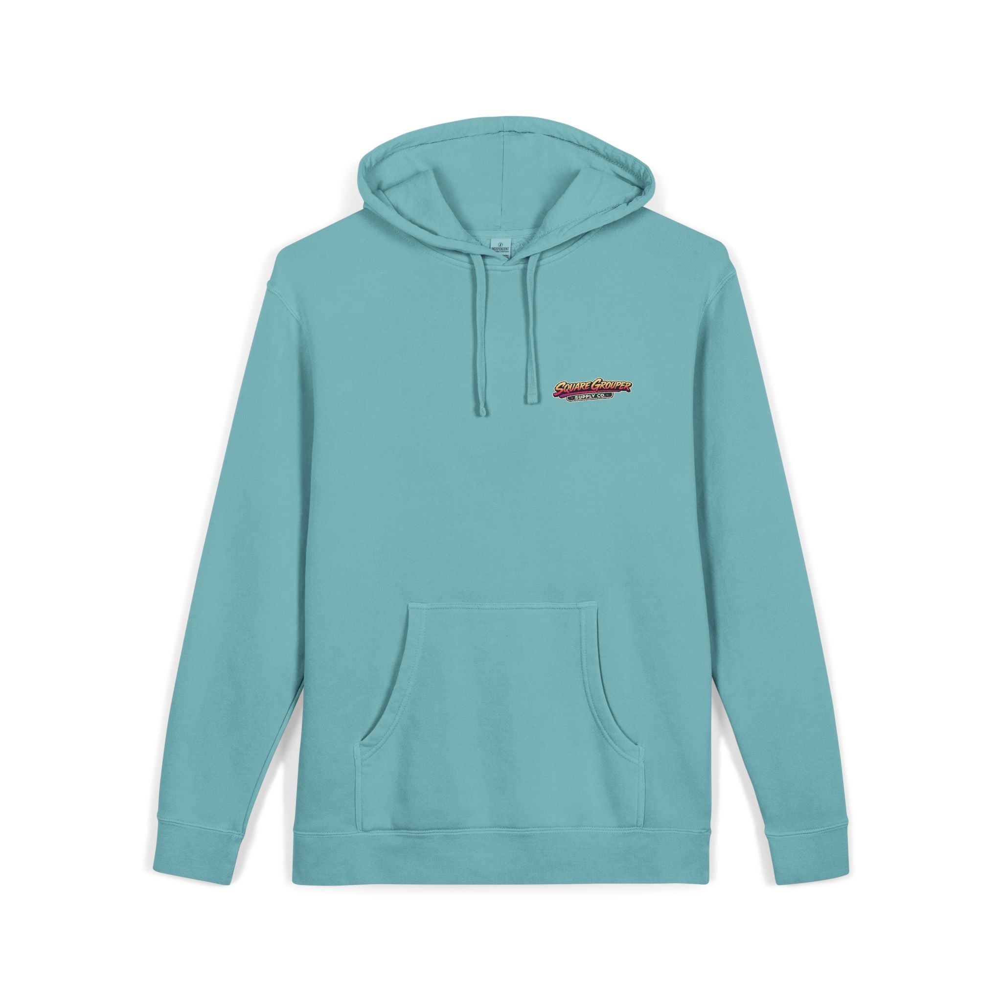 Miami Vice Square Grouper Supply co. Hoodie— Vintage Beach Pigment-Dyed Pullover