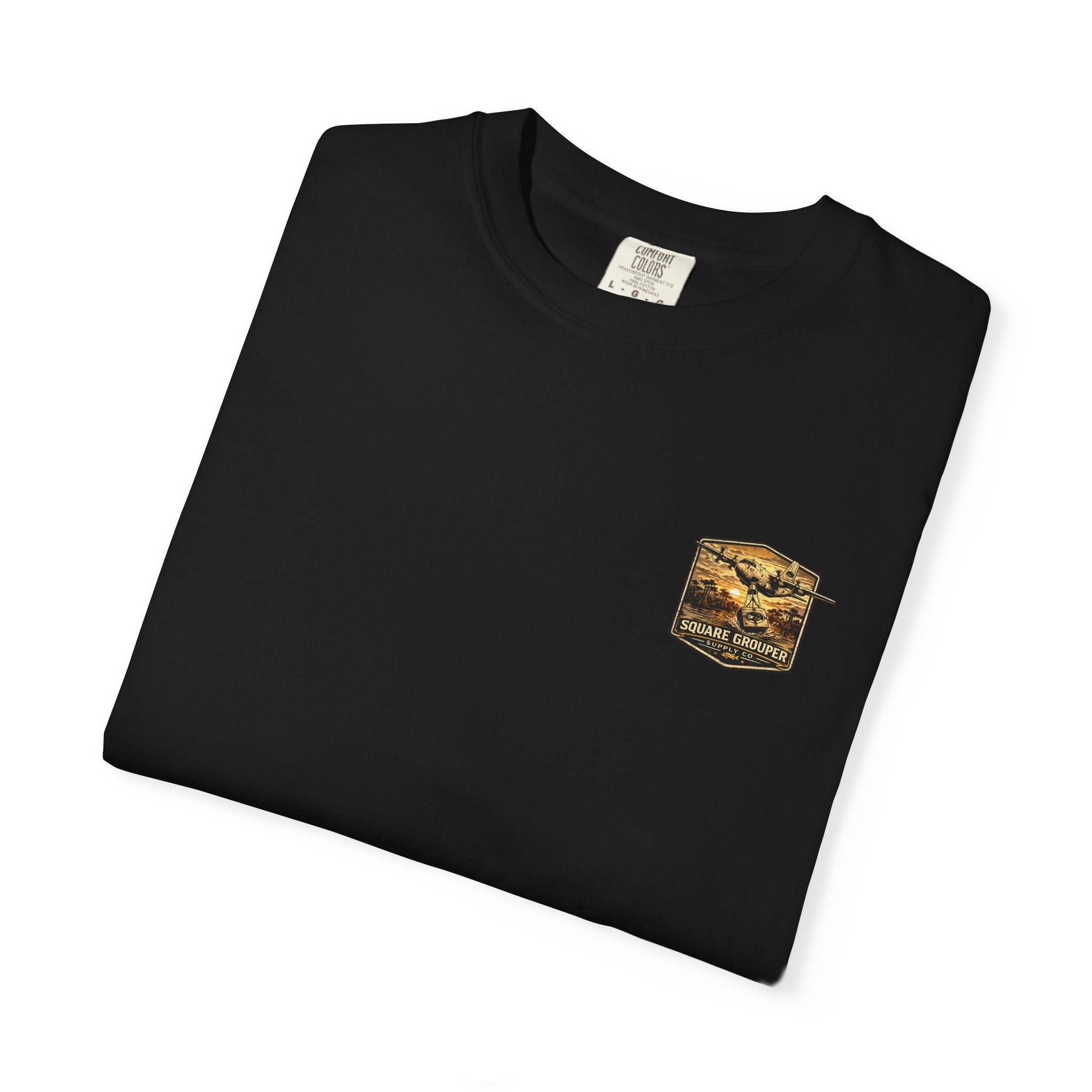 Square Grouper Military Plane T-Shirt — Vintage Aircraft Graphic Tee
