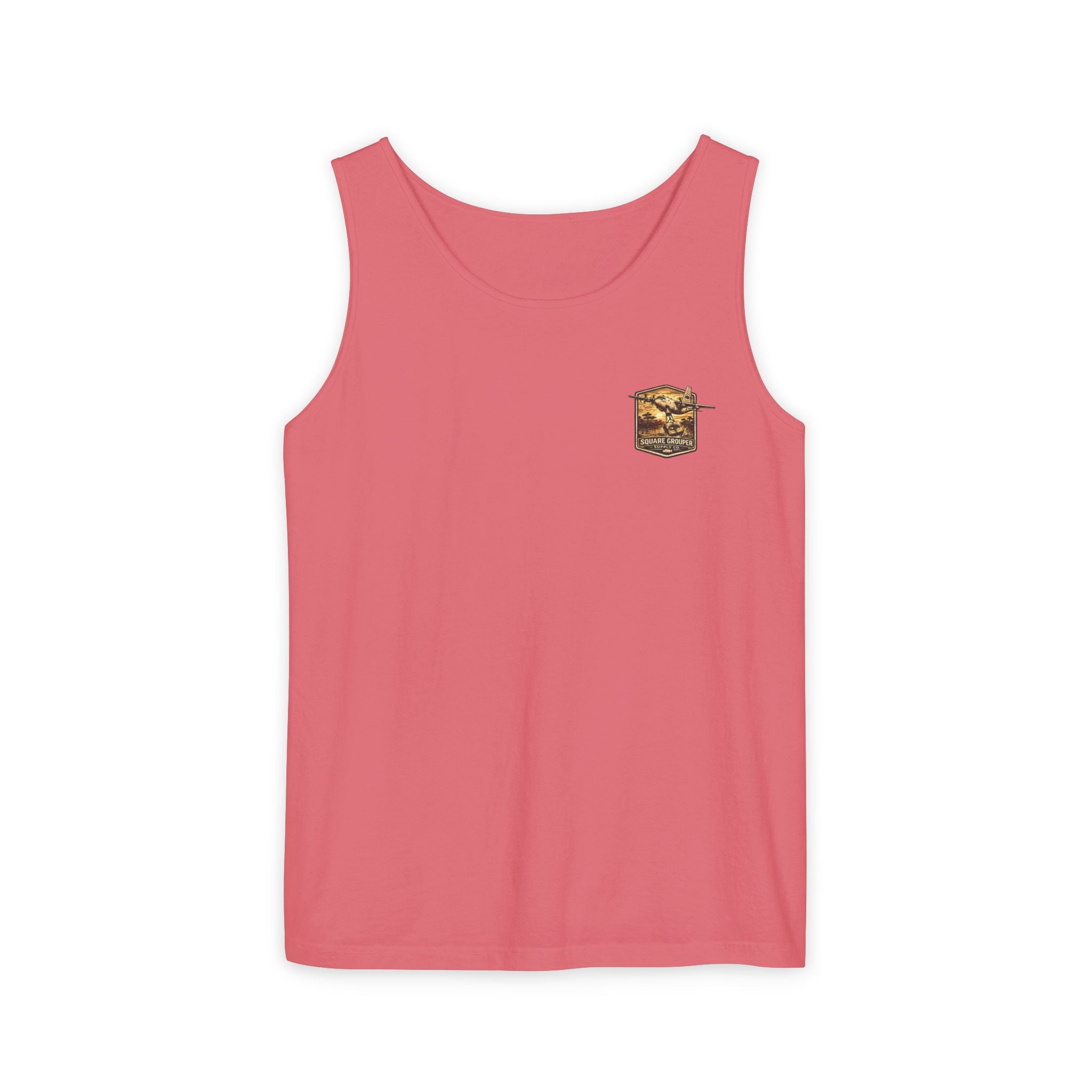 Vintage Military Plane Tank Top — "Square Grouper" Airplane Graphic