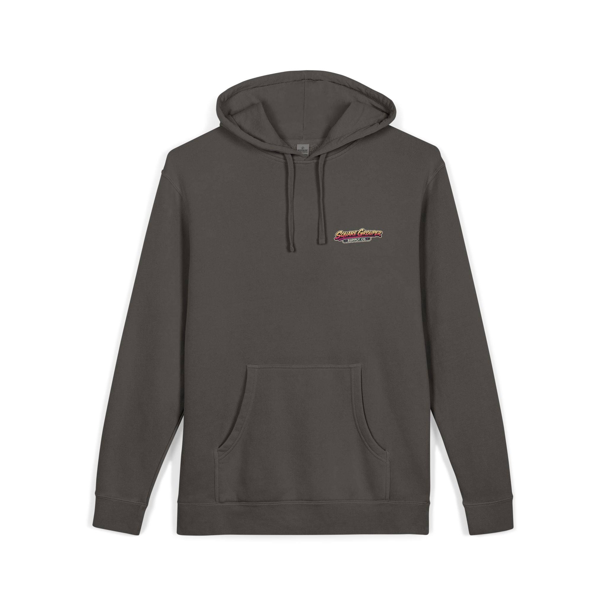 Miami Vice Square Grouper Supply co. Hoodie— Vintage Beach Pigment-Dyed Pullover