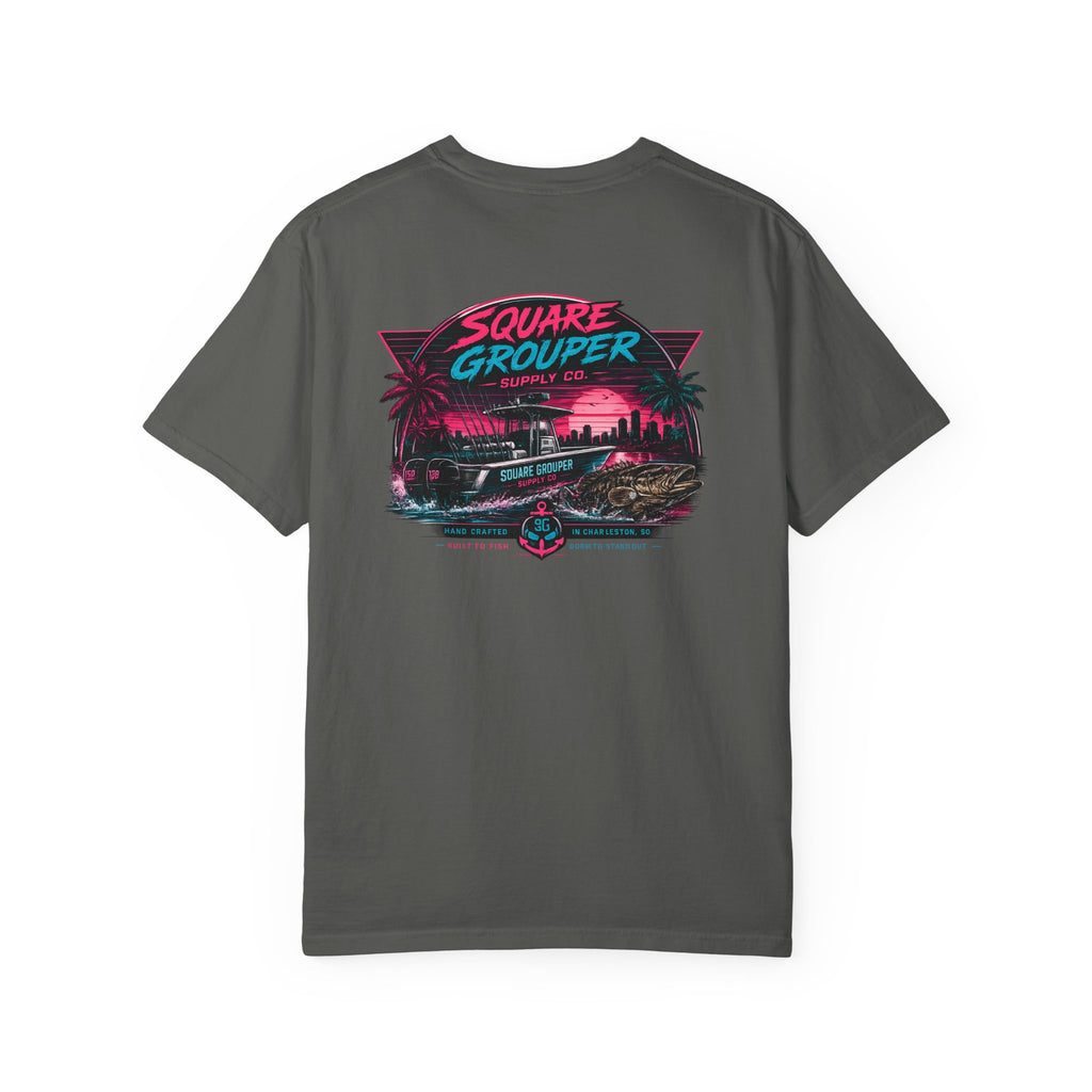 Retro Beach Cruiser T-Shirt — "Square Grouper" Vintage Miami Surf Tee