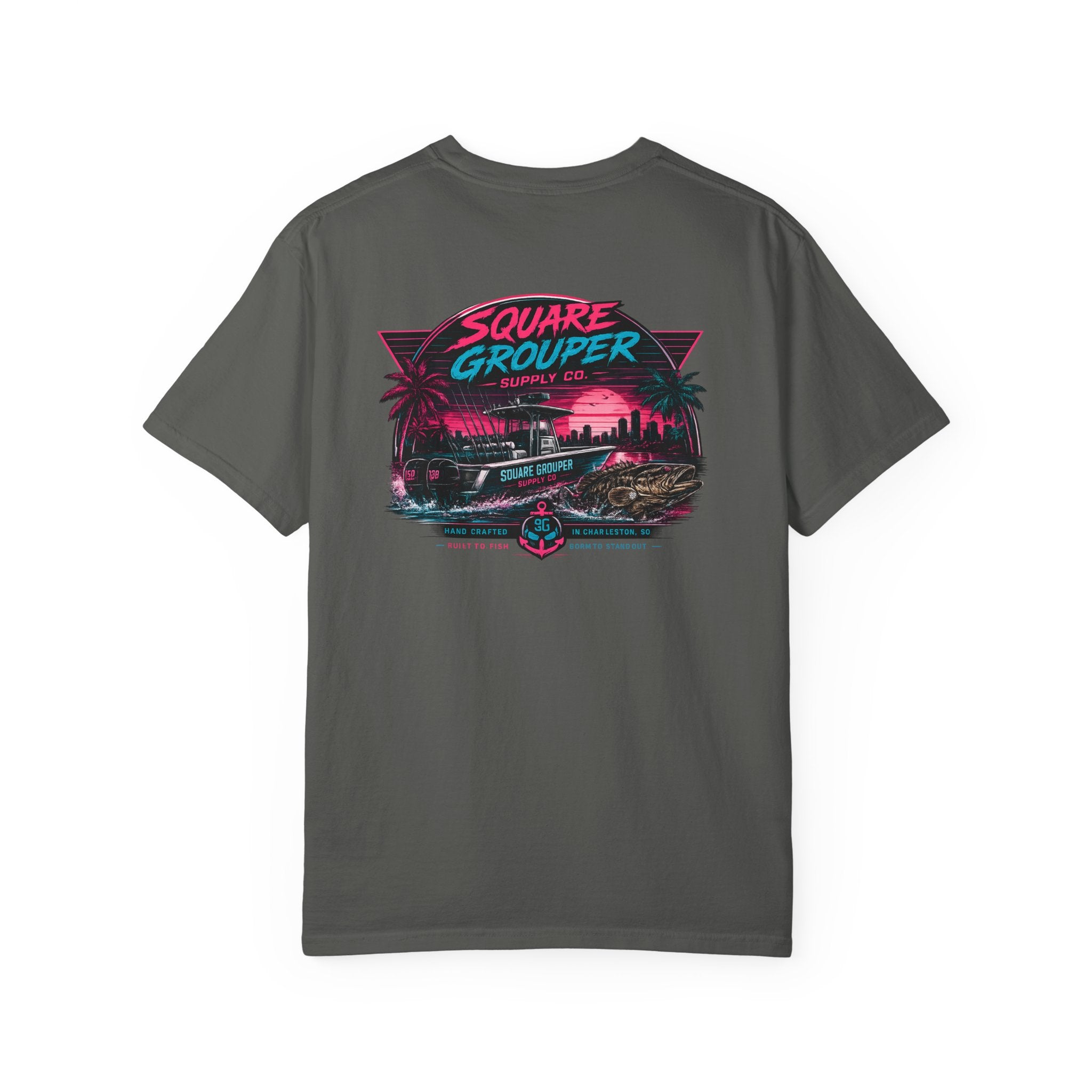 Retro Beach Cruiser T-Shirt — "Square Grouper" Vintage Miami Surf Tee