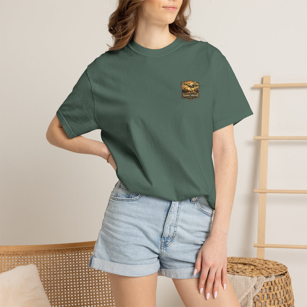 Square Grouper Military Plane T-Shirt — Vintage Aircraft Graphic Tee