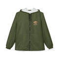 Olive Fishing Windbreaker Jacket – 'Square Grouper' Graphic Hooded Windbreaker