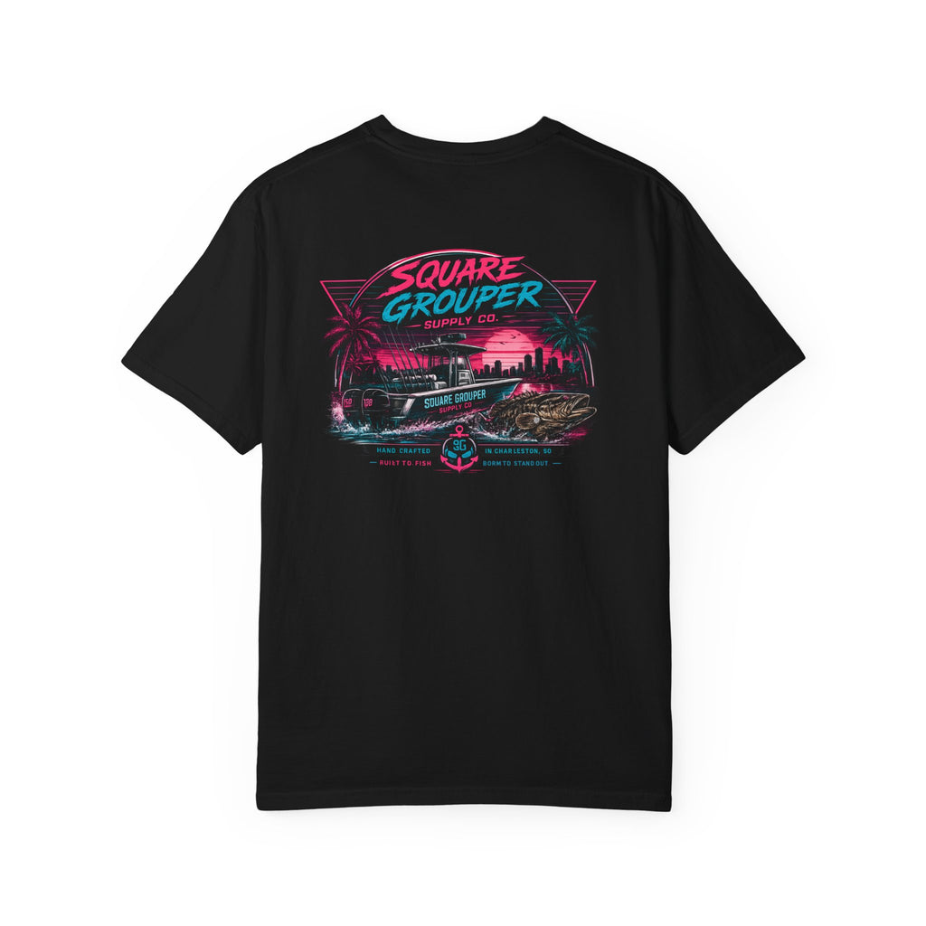 Retro Beach Cruiser T-Shirt — "Square Grouper" Vintage Miami Surf Tee