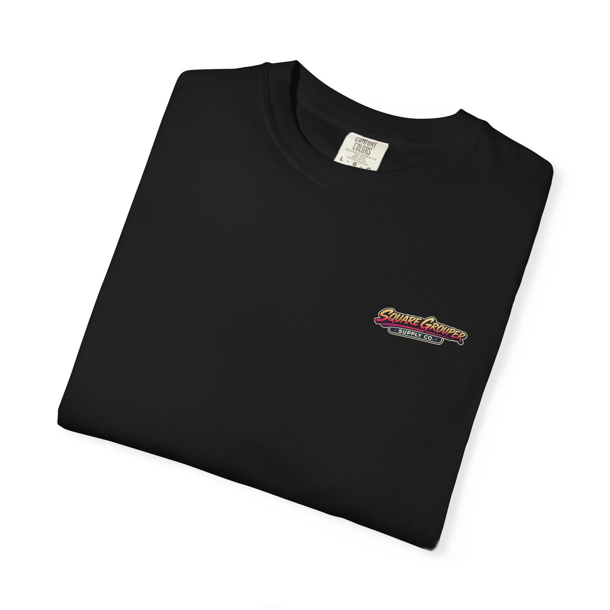 Square Grouper Sunset T-Shirt — Retro Palm Beach Vintage Tee