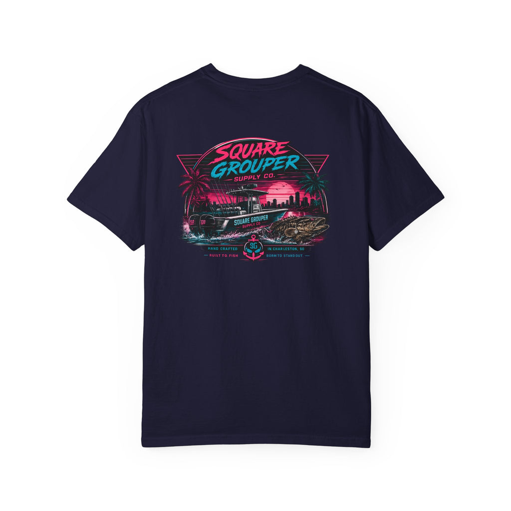 Retro Beach Cruiser T-Shirt — "Square Grouper" Vintage Miami Surf Tee